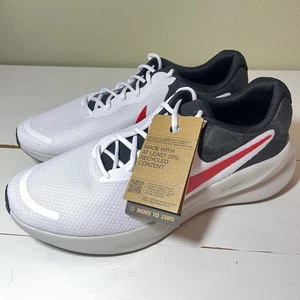 Nike Revolution 7 Blanco Rojo Fuego Negro Tenis Zapatos FB2207-102 Para hombres 13 - Imagen 1 de 8