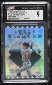 1999 Topps Chrome Lords of the Diamond Refractor Chipper Jones CGC 9 Mint HOF - Picture 1 of 3