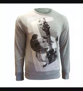 Gio-Goi grauer Herrenpullover Medium brandneu mit Etikett  - Bild 1 von 10