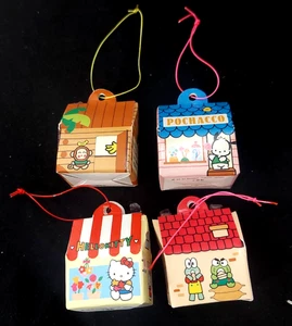 4 Vintage 1997 Sanrio Monkichi Keroppi Hello Kitty Pochacco Puzzle box Trinket - Picture 1 of 2