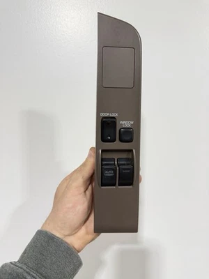 96-00 Toyota Tacoma Master Window Switch Bezel Left Driver Button OEM Tan Bezel Foto 1 de 4