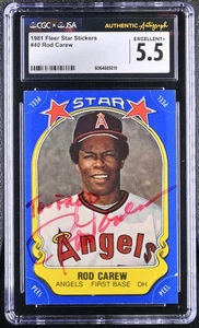 1981 Star Stickers #40 Rod Carew JSA AUTHENTIC x CGC 5.5 - Picture 1 of 2