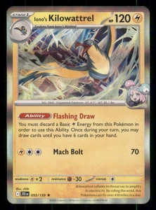 Iono's Kilowattrel SV09: Journey Together #055/159 Pokémon Holo Raro Casi Nuevo - Imagen 1 de 2