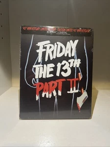 NEW RARE OOP FRIDAY THE 13TH PART 2 II 40TH STEELBOOK BLU RAY HORROR MOVIE 1981 - Picture 1 of 2