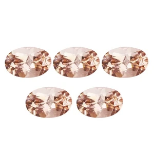 2.41Ct VVS [5 Pcs Lot] Flashing Oval 6 x 4 MM Pink 100% Natural Brazil Morganite - Picture 1 of 5