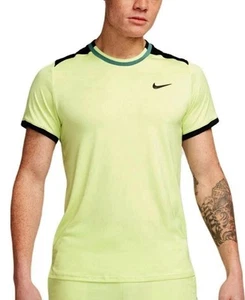 New Nike Dri-FIT Court Advantage Yellow Tennis Shirt FD5319-736 Men’s XL - Picture 1 of 6