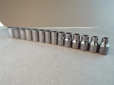 VTG 14 Pc Craftsman Metric Socket 9-24mm Lot 1/2" Dr 12 Pt USA Nice! (Pls Read) - Image 1 of 4