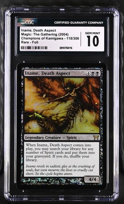 INAME, DEATH ASPECT Champions of Kamigawa Foil CGC 10 Gem Mint MTG [Nostalgium] - Image 1 of 2