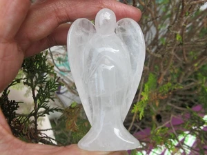 Cuarzo Ángel Cristal Tallado Natural Curación Pulido Guía Angélica Estatua - Imagen 1 de 24