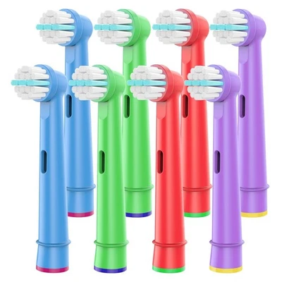8 Kids Replacement Toothbrush Soft Heads Compatible with Braun Oral B Electric - Image 1 of 4