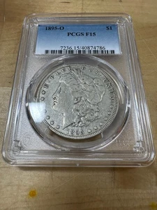 1895-O Morgan Dollar  F15 Circulated  KEY DATE $1 PCGS - Picture 1 of 2