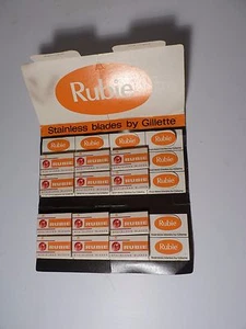 Vintage stainless blades Gillette Rubie - 60 pieces (can by piece) - Picture 1 of 5