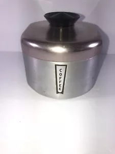 Bote de café de aluminio hilado vintage KROMEX mediados de siglo moderno MCM - Imagen 1 de 9
