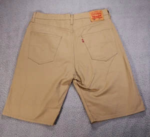 Levi's Jeans Shorts Men's 36 569 Loose Straight Denim Stretch 11" Inseam Beige - Picture 1 of 9