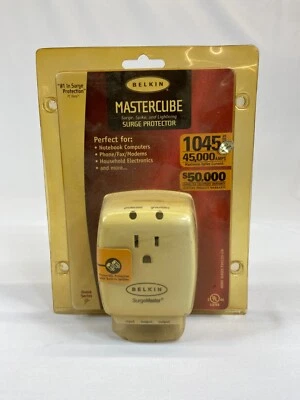 Mastercube Surge Protector Belkin New In Box White For Computers Phones Modems - Image 1 of 3