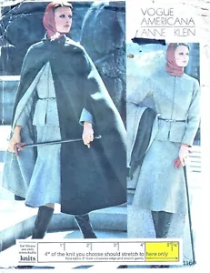 Vogue 1160 Anne Klein 70s pattern size 12 jacket cape skirt pants blouse uncut - Picture 1 of 2