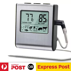 Digital Meat Cooking Thermometer Food Temperature Probe Timer Smoker Oven BBQ - Picture 1 of 10