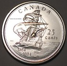 CANADA 2004 FIRST SETTLEMENT 25 CENTS UNC FROM ROLL BU CANADIAN QUARTER CANADA 2004 FIRST SETTLEMENT 25 CENTS UNC FROM ROLL BU CANADIAN QUARTER