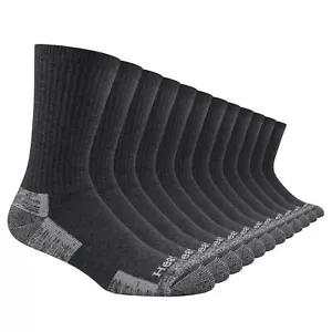 Mens Crew Socks Moisture Wicking Max Cushion Athletic Work Socks for men 6 Pairs - Picture 1 of 7