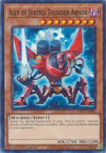 YGO-3x-Near Mint-Ally of Justice Thunder Armor - HAC1-EN083 - Common - 1st Editi - Picture 1 of 1