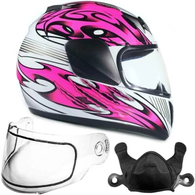 Casco de moto de nieve jóvenes niños rosa niño DOT motor trineo máquina de nieve niño niña Foto 1 de 4