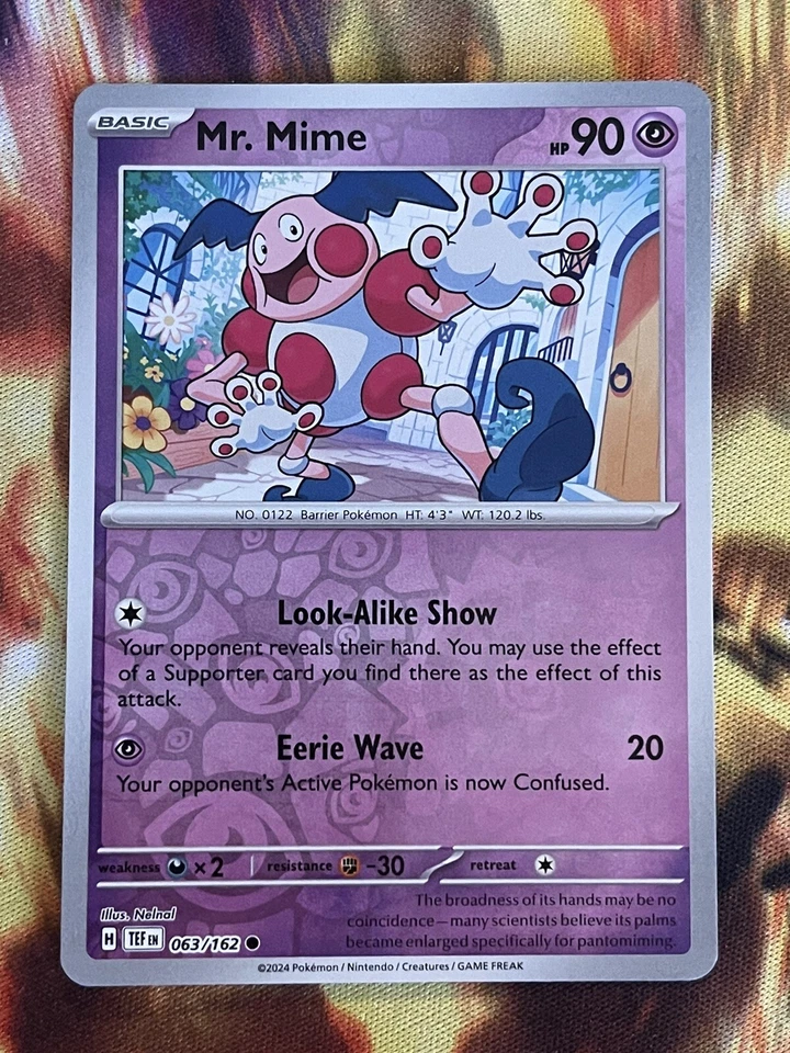 Pokémon TCG Mr. Mime SV05: Temporal Forces 063/162 Reverse Holo Common - Image 1 of 1