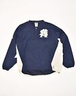 MAJESTIC Mens Pullover Tracksuit Top Large Navy Blue Colourblock Polyester YF10