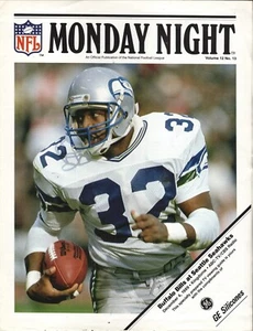 John L Williams 1989 Monday Night FB Media Game Info Seahawks vs Bills - Foto 1 di 1