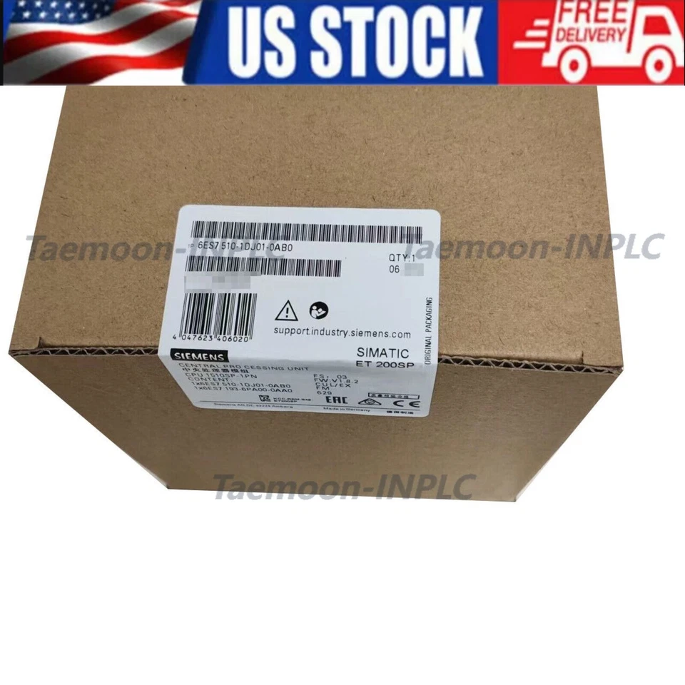 New Siemens 6ES7510-1DJ01-0AB0 CPU 1510SP-1 PN for ET 200SP 6ES7 510-1DJ01-0AB0 - Image 1 of 1