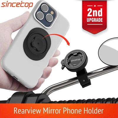 Motorcycle Rearview Mirror Phone Holder for Electric Vehicle【Series C - Gen 2】 - Image 1 of 4