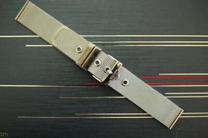NOS 18MM MILANÉS PLATA MALLA HEBILLA RELOJ CORREA PULSERA CORREA PARA HEUER - Imagen 1 de 3