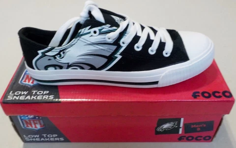 FOCO PHILADELPHIA EAGLES LOW TOP CANVAS SHOES SNEAKERS MEN'S  8 9 10 11 12 NIB Cover