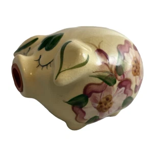Alpine Pottery Roseville Ohio wunderschönes handbemaltes Sparschwein 2001 - Bild 1 von 9