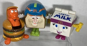 (3) Vintage 1990er McDonalds Food Transformer Spielzeug Big Mac Burger Milch Brot Sandwich - Bild 1 von 6