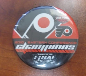 PHILADELPHIA FLYERS 2010 Eastern Conference Champions BUTTON Stanley Cup NHL pin - Picture 1 of 2