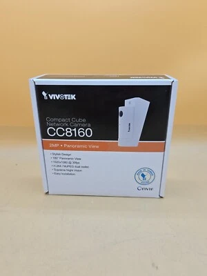 Vivotek CC8160 2MP Panoramic View Compact Cube IP Camera White New  - Image 1 of 4