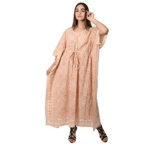 Women's Kaftan Tunic Caftan Free Size Long Maxi Party Dress for Loungewear Holid - Picture 1 of 5