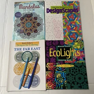 Coloring Books LOT of 10 Fantasy Fairy Landscape World Doodling Ecolight Kids - Imagen 1 de 5