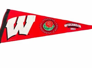 2011 University Wisconsin Badgers ROSE BOWL LARGE Pennant 30”x12” - Picture 1 of 1