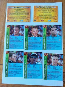 ACB Cricket 1999/2000 GOLD - Complete set of cards 1-61 includes Warne & Symonds