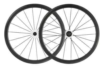 700C Full Carbon Road Bicycle Wheelset Width 25MM Clincher Bike Wheels UD Matte - Image 1 of 4