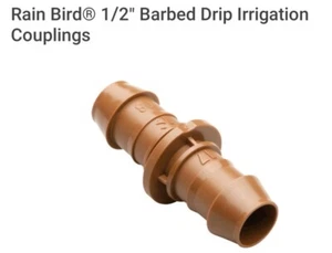 RAIN BIRD 1/2" BARBED DRIP IRRIGATION COUPLINGS SEALED NEW!! - Picture 1 of 3