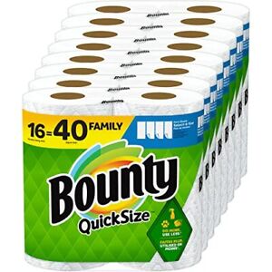 Quick-Size Paper Towels, White, 16 Family Rolls = 40 Regular Rolls