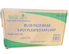 2000 Pcs Bulk Blue Face Mask (40 Packs, 50pcs Pack) Non-Woven Thick 3-Layers
