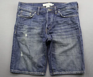 Men's H&M LOGG Shorts Distressed Five Pocket Size 32 (Measure 34x10) Button Fly - Picture 1 of 7