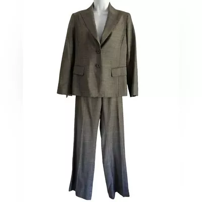 Lafayette 148 Wool Viscose Blend Two Button Blazer Petite Pants Suit - Image 1 of 4