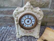 Antique Working ANSONIA Victorian Porcelain Mantel Clock