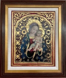 Ortiz "Madre e Hijo" PINTADO A MANO AL ÓLEO ARTE ENMARCADO PERSONALIZADO Religioso Nuevo - Imagen 1 de 7