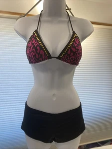 Victorias Secret Swimsuit Bikini Top Boy Short Bottom Size Medium, Pre-owned - Picture 1 of 15