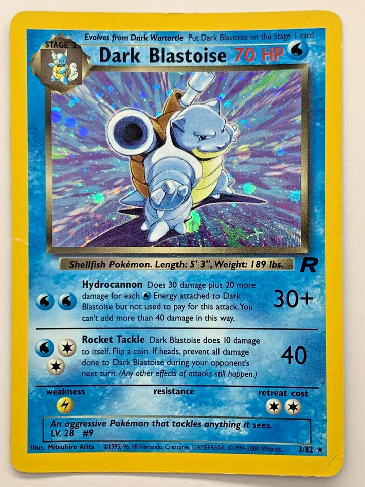 Pokemon Team Rocket, Dark Blastoise, Rare, Holo, 3/82, HP - DMG - Image 1 of 4